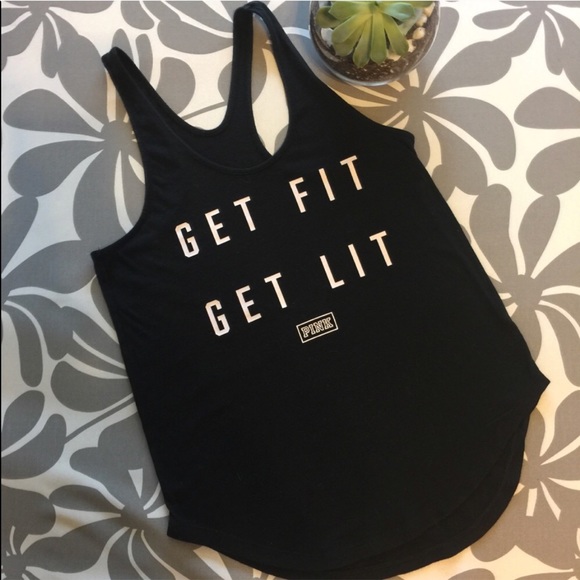 Victoria’s Secret Pink Get Fit Get Lit Tanktop - Picture 1 of 3